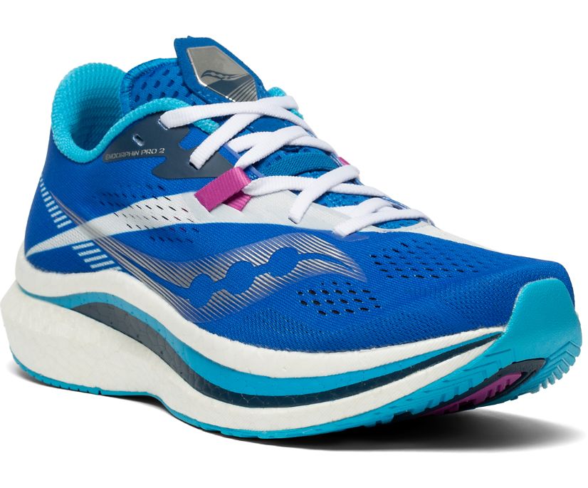 Dámské Běžecké Boty Saucony Endorphin Pro 2 Královská Modrá Bílé | 9051-QPWTY