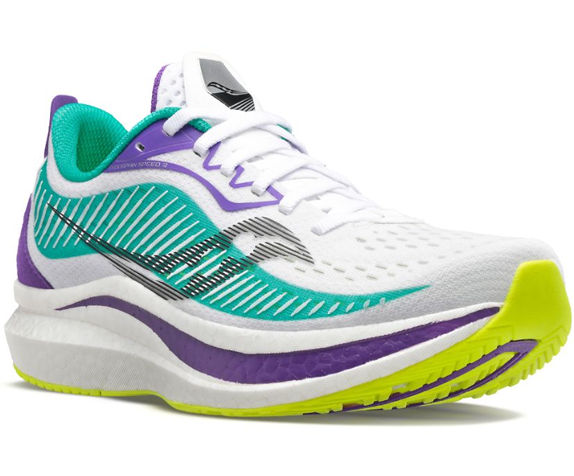 Dámské Běžecké Boty Saucony Endorphin Speed 2 Bílé Mátově Zelená | 3241-ESXWB