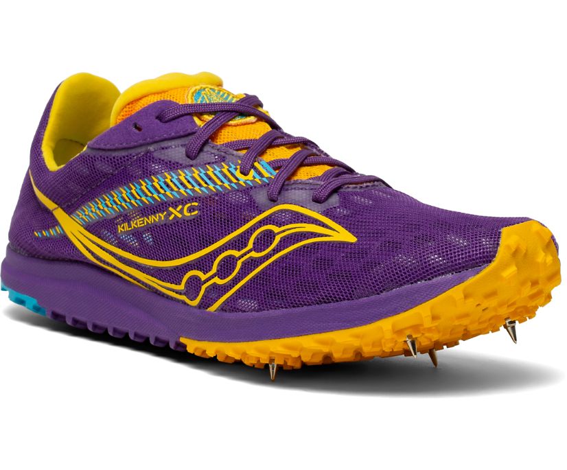 Dámské Běžecké Boty Saucony Kilkenny Xc9 Spike Fialové Zlaté | 7394-PMXNF