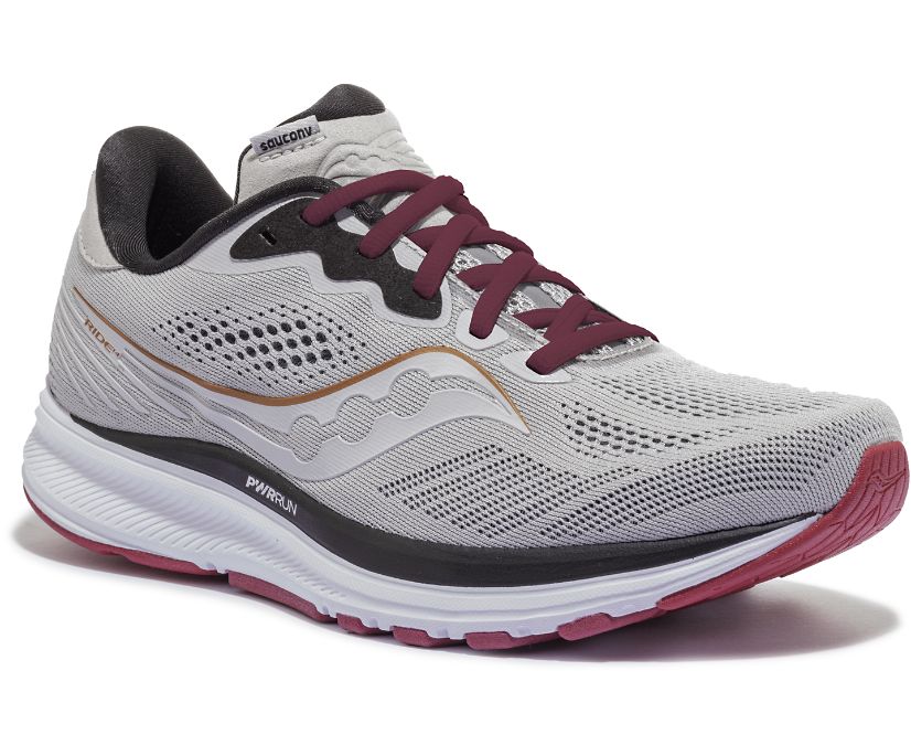 Dámské Běžecké Boty Saucony Ride 14 Šedé Červené | 8713-CPBMN