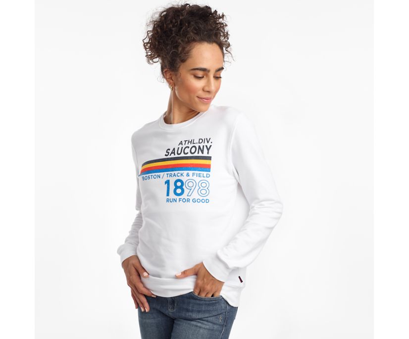 Dámské Košile Saucony Rested Crewneck Bílé | 4817-HZXEM