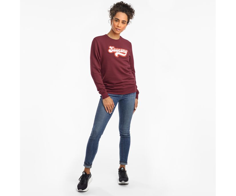 Dámské Košile Saucony Rested Crewneck Vínové | 6319-KDVGP