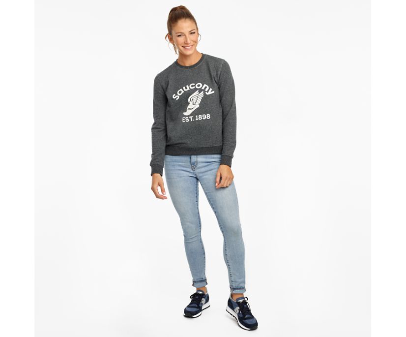 Dámské Košile Saucony Rested Crewneck Černé | 1956-CUWRH