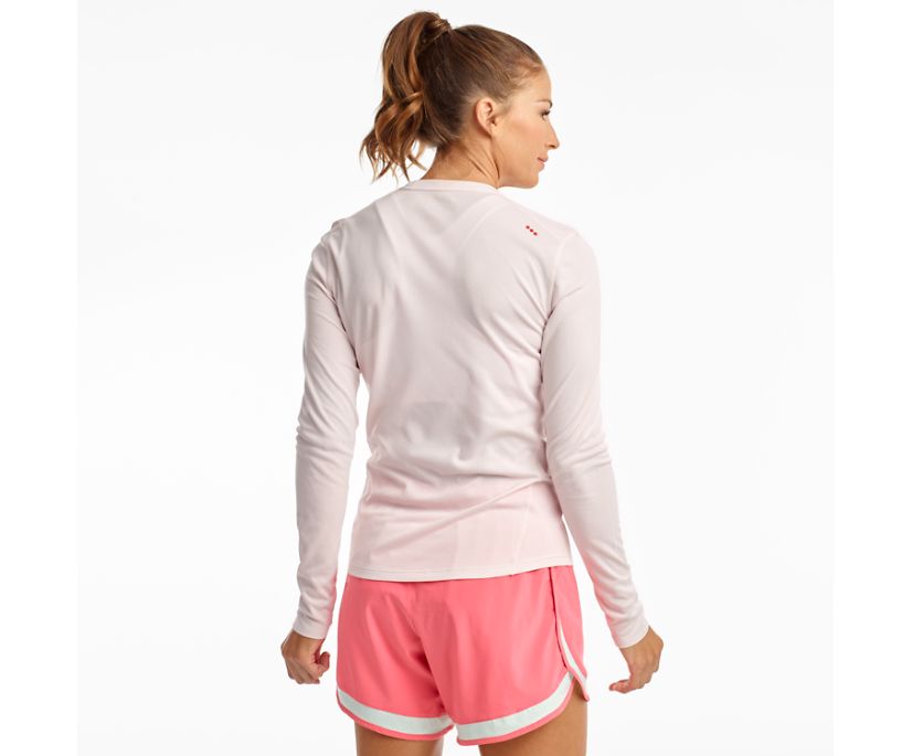 Dámské Košile Saucony Stopwatch Long Sleeve Růžové | 4680-GTJML