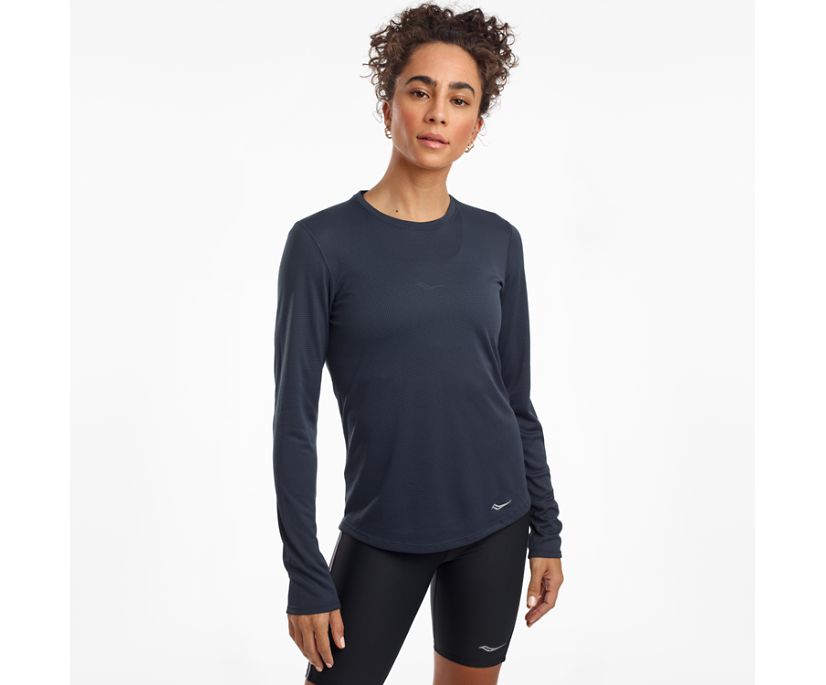 Dámské Košile Saucony Stopwatch Long Sleeve Blankyt | 7215-UPKOS