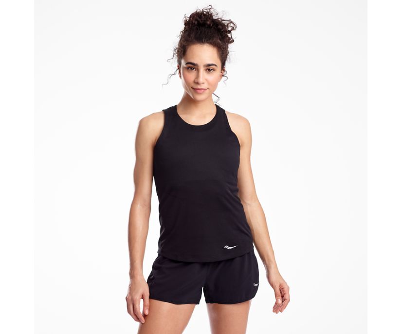 Dámské Tílko Saucony Stopwatch Singlet Černé | 7432-YBQZN