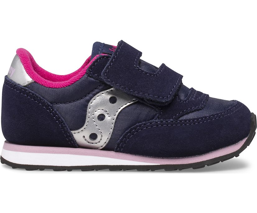 Dětské Tenisky Saucony Baby Jazz Hook & Loop Tmavě Blankyt Růžové | 0129-FWSNC