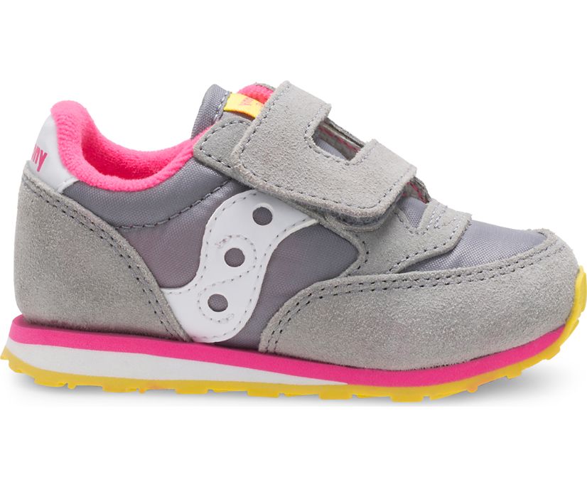 Dětské Tenisky Saucony Baby Jazz Hook & Loop Šedé Růžové | 3572-DPYAW