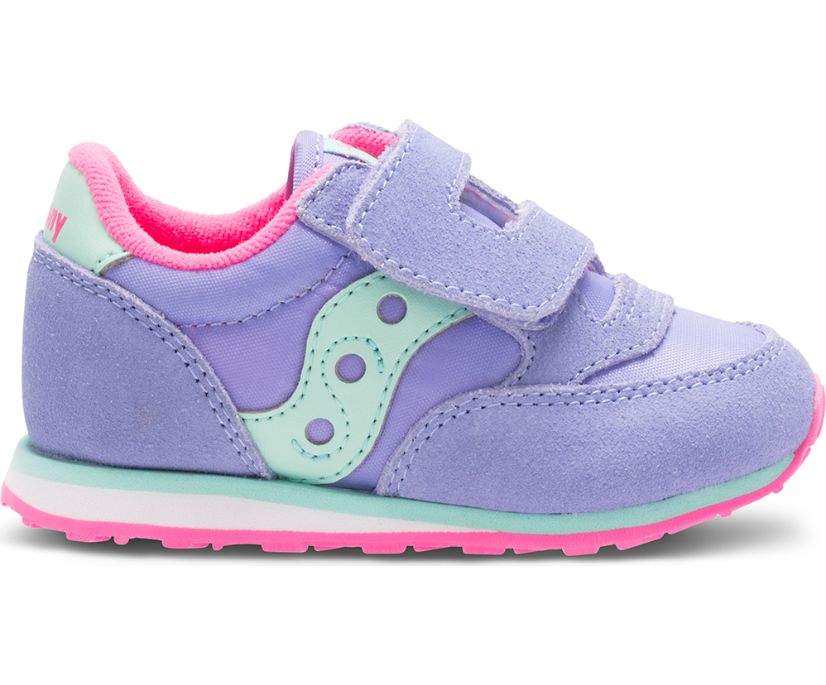 Dětské Tenisky Saucony Baby Jazz Hook & Loop Fialové Mátově Zelená | 3675-ATMPO