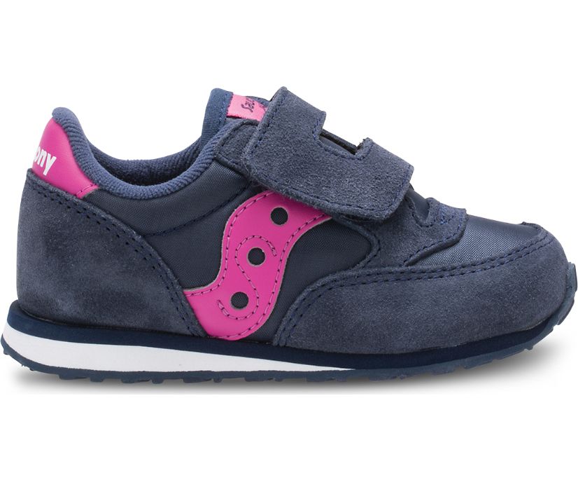 Dětské Tenisky Saucony Baby Jazz Hook & Loop Tmavě Blankyt Růžové | 4758-LXQPT