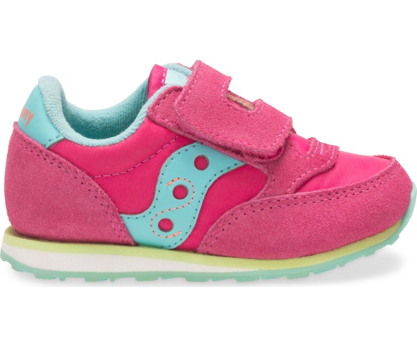 Dětské Tenisky Saucony Baby Jazz Hook & Loop Růžové Tyrkysové | 6841-ROCKZ