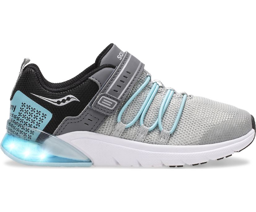 Dětské Tenisky Saucony Flash Glow 2.0 Stříbrné Blankyt | 2059-VQDHS