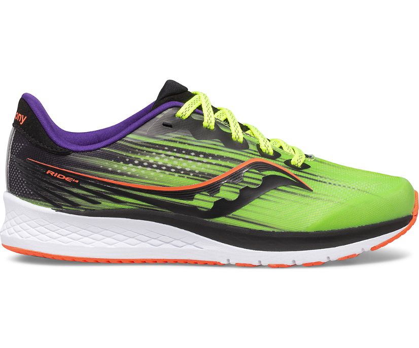 Dětské Tenisky Saucony Ride 14 Zelene Černé | 3291-DOZTF