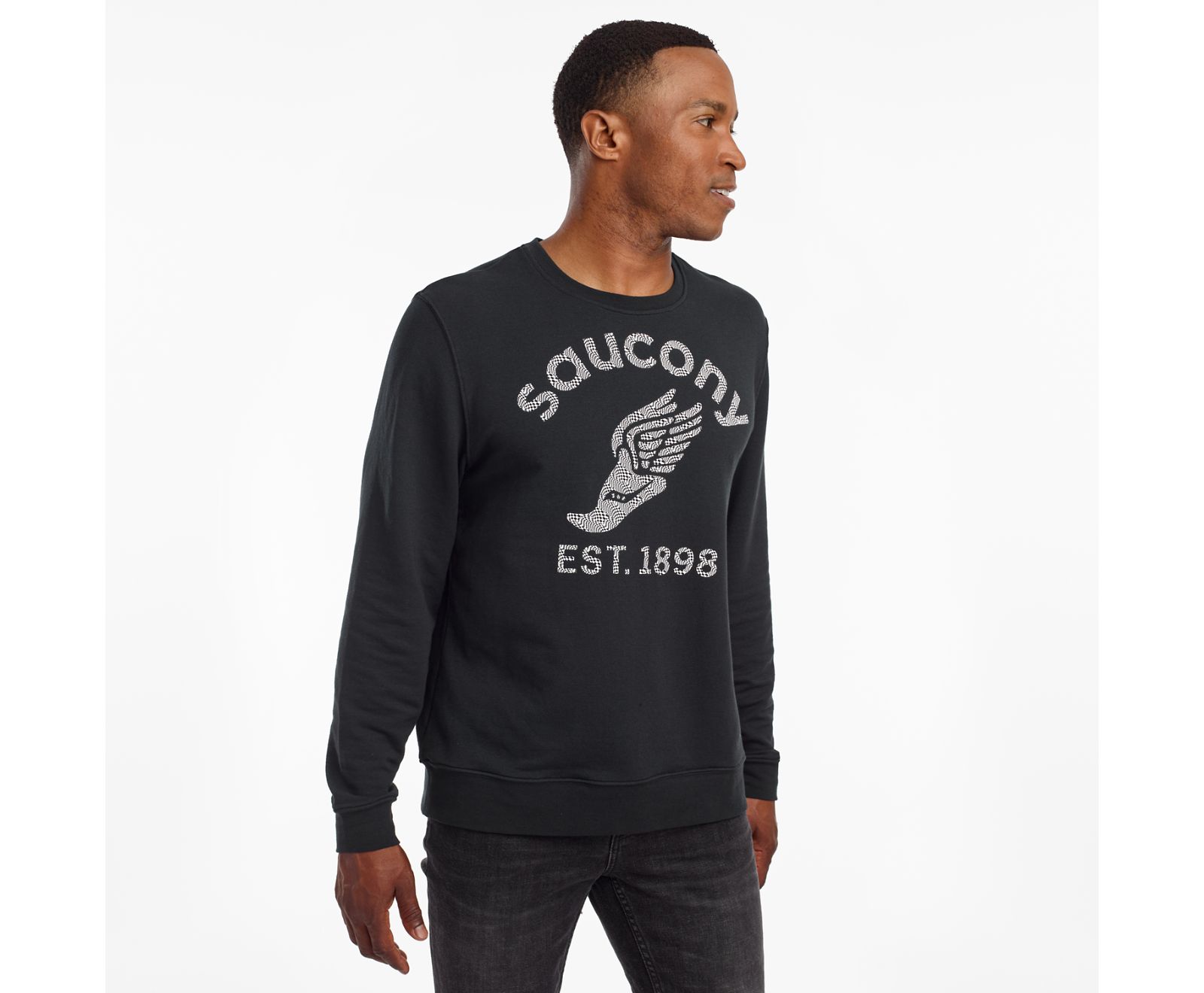 Pánské Košile Saucony Rested Crewneck Černé | 2685-HRPUI