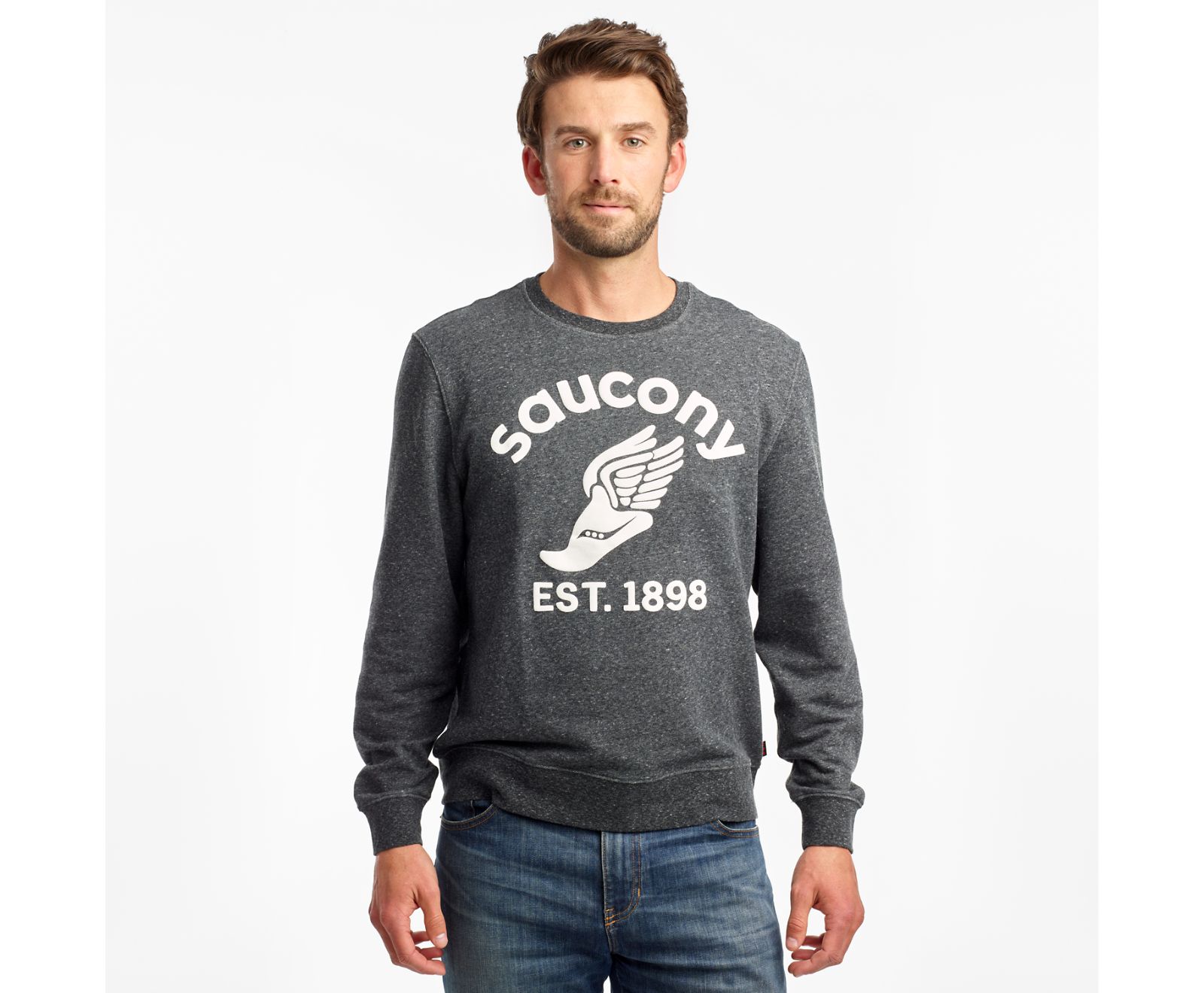 Pánské Košile Saucony Rested Crewneck Černé | 7369-ACWRI