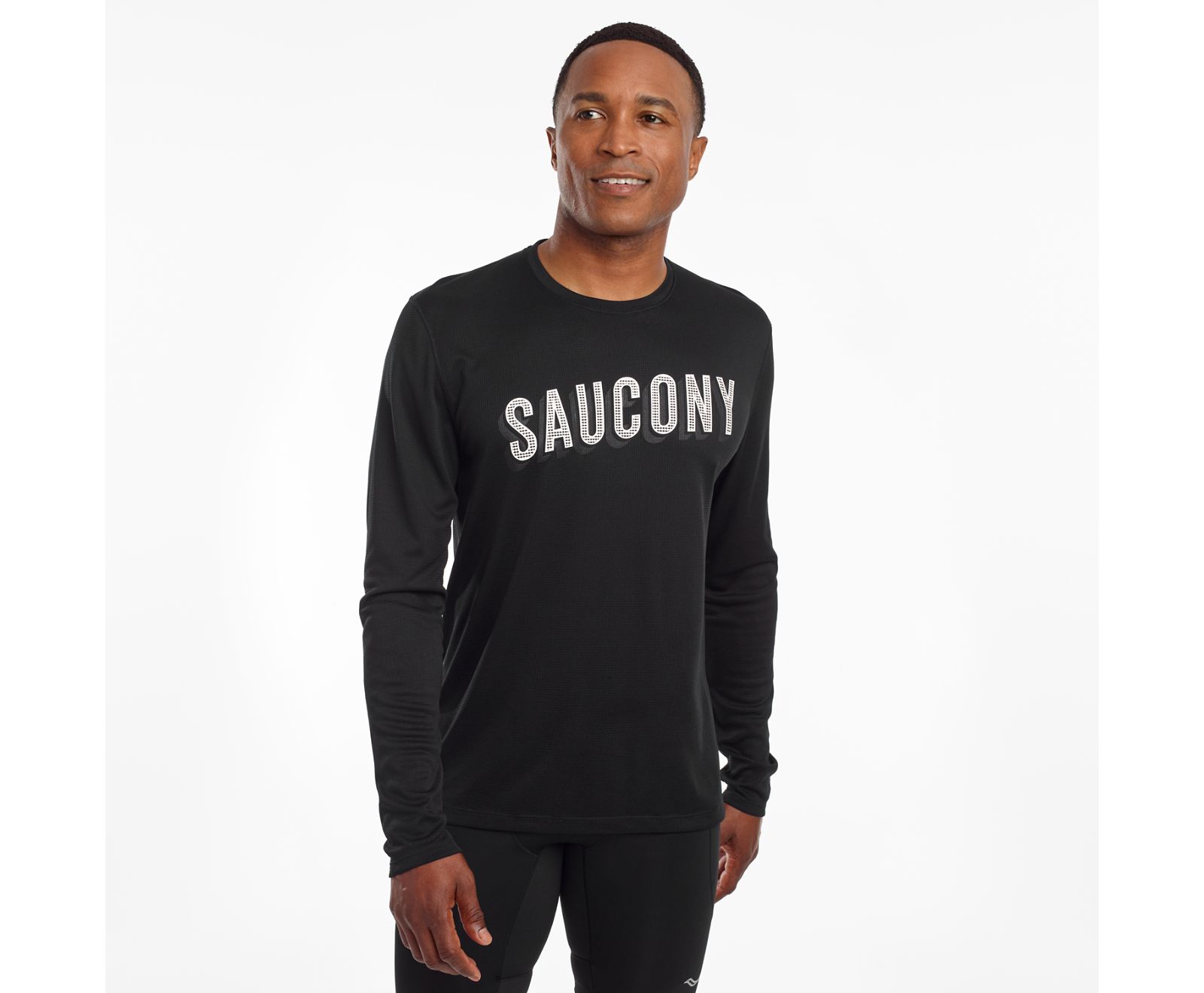 Pánské Košile Saucony Stopwatch Long Sleeve Černé | 5807-UIKST