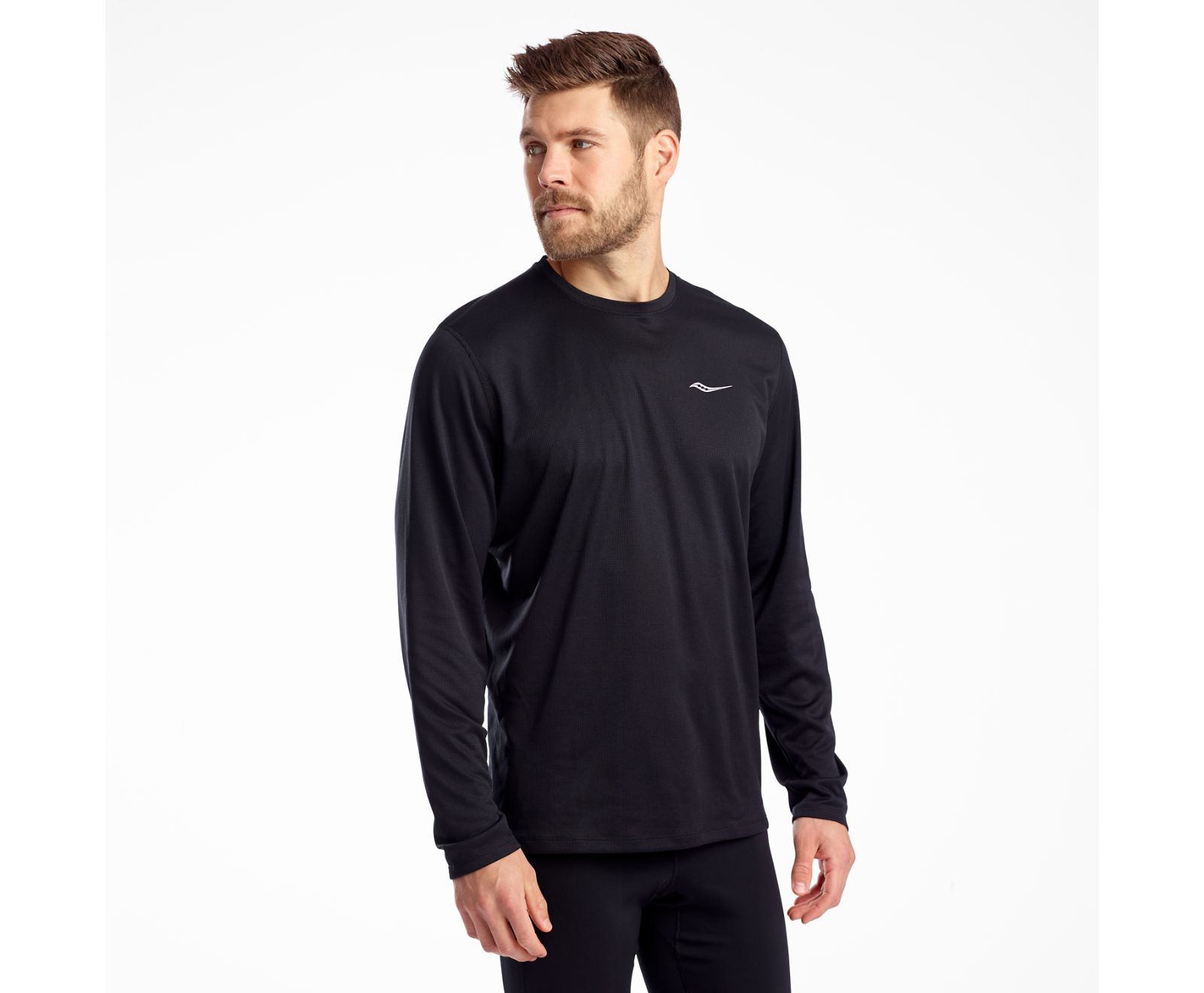 Pánské Košile Saucony Stopwatch Long Sleeve Černé | 8136-NDKGU