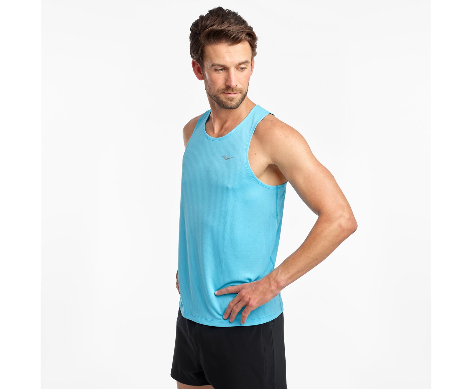 Pánské Tílko Saucony Stopwatch Singlet Blankyt | 5940-HOBGM