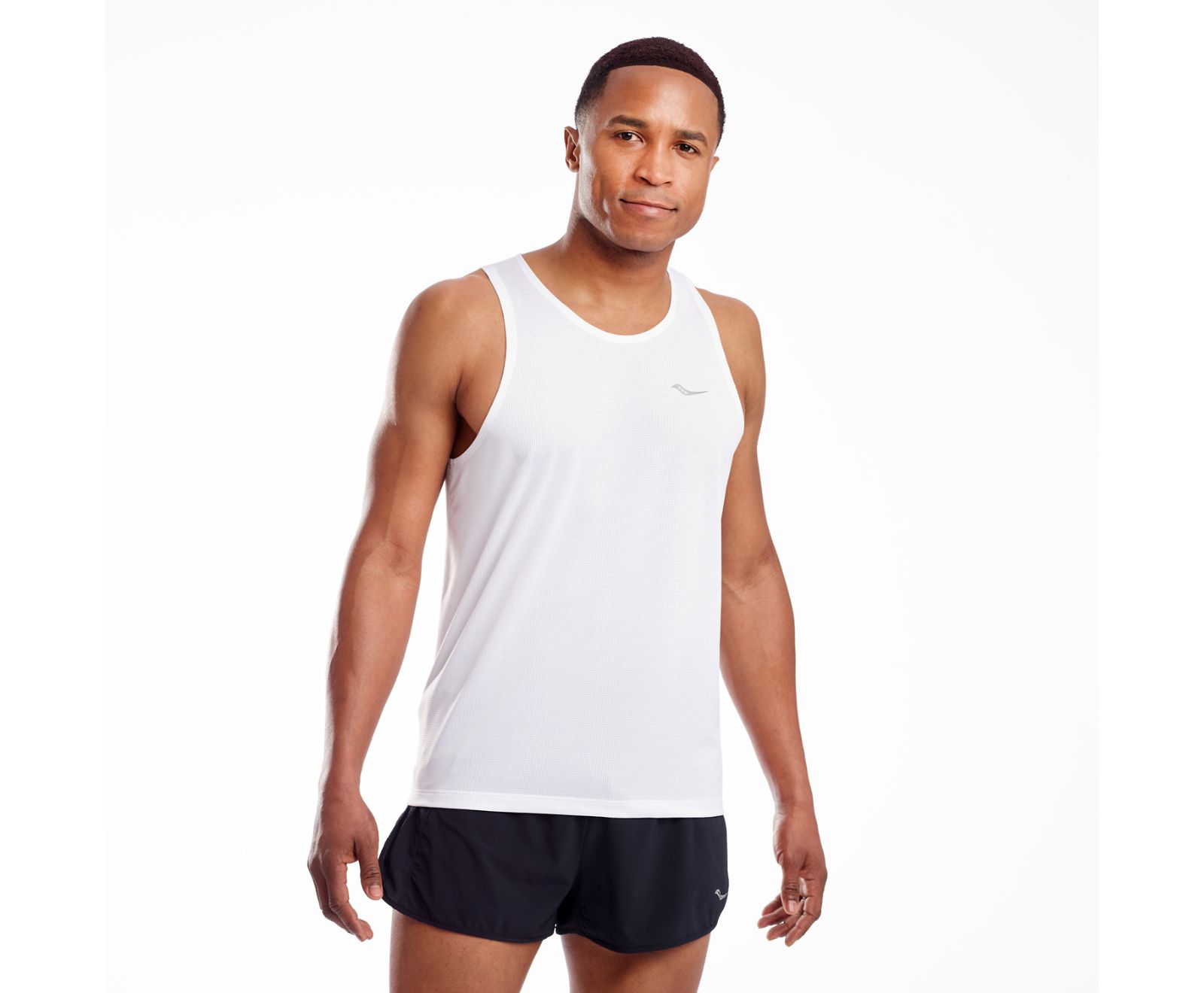 Pánské Tílko Saucony Stopwatch Singlet Bílé | 9401-ZGKSX