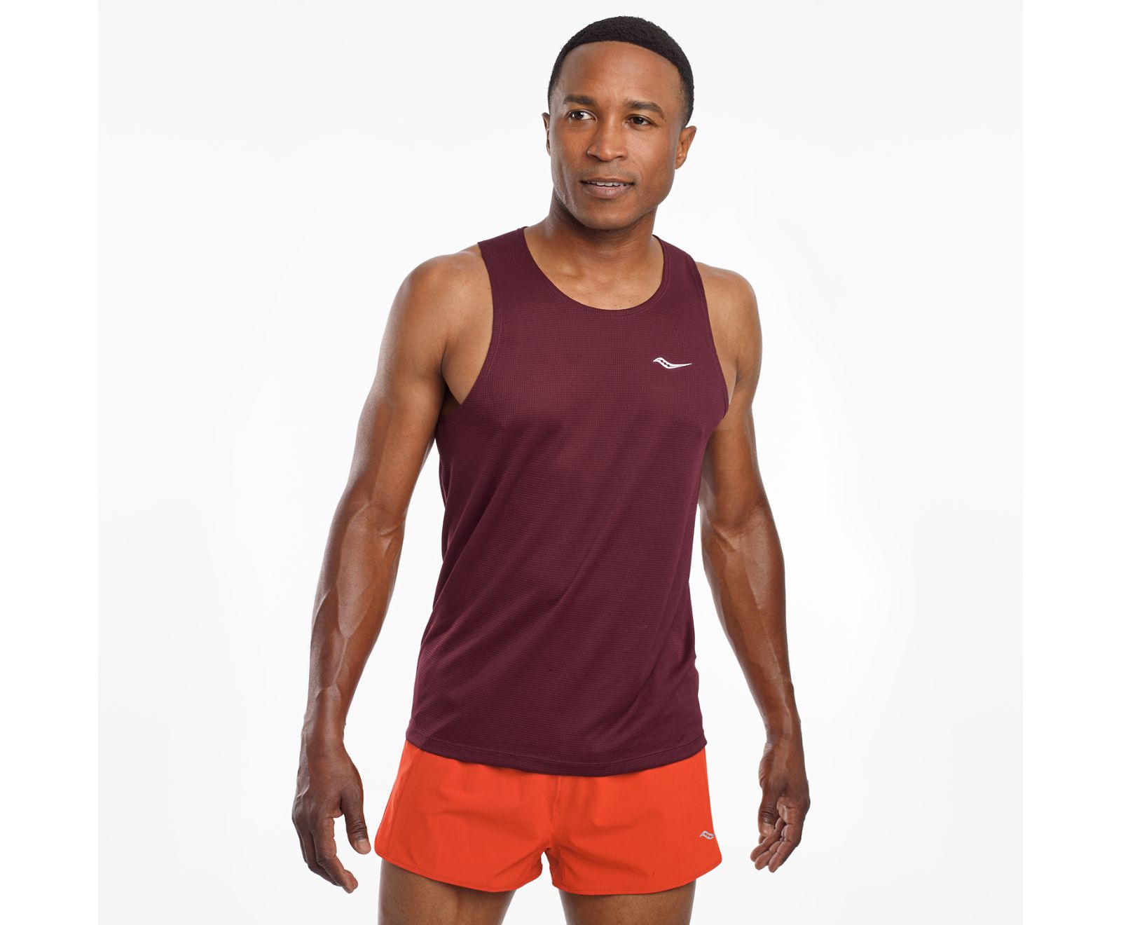 Pánské Tílko Saucony Stopwatch Singlet Vínové | 8759-MYEUF