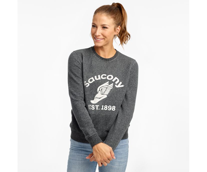 Dámské Košile Saucony Rested Crewneck Černé | 1956-CUWRH