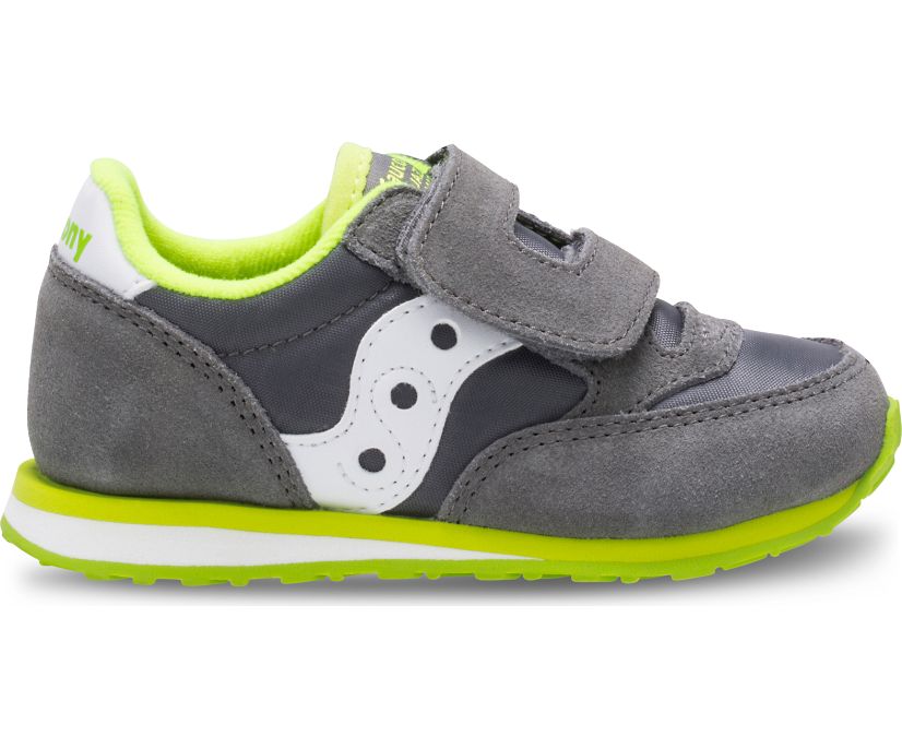 Dětské Tenisky Saucony Baby Jazz Hook & Loop Šedé Bílé | 2971-CBLNO