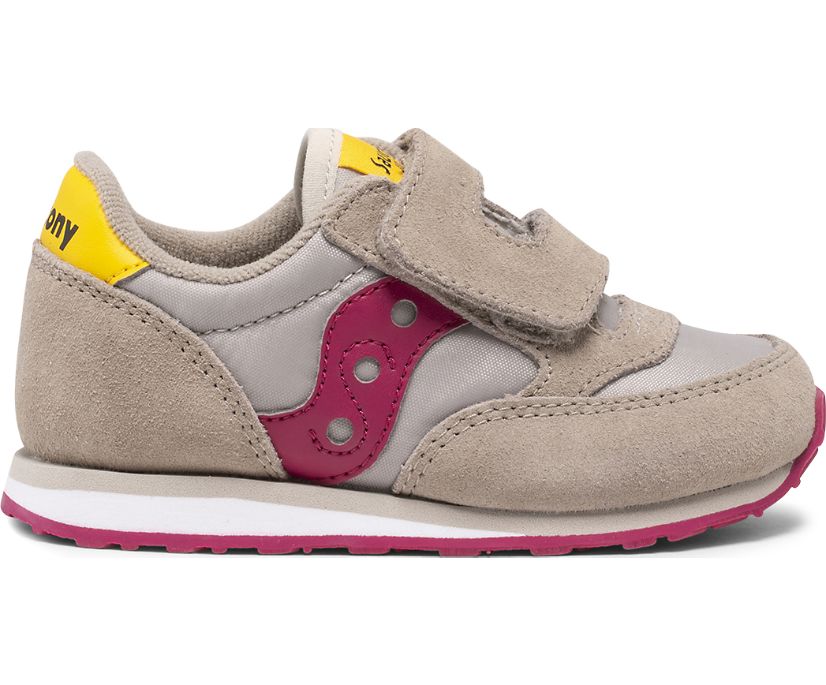 Dětské Tenisky Saucony Baby Jazz Hook & Loop Šedé Vínové | 8417-IQXRS