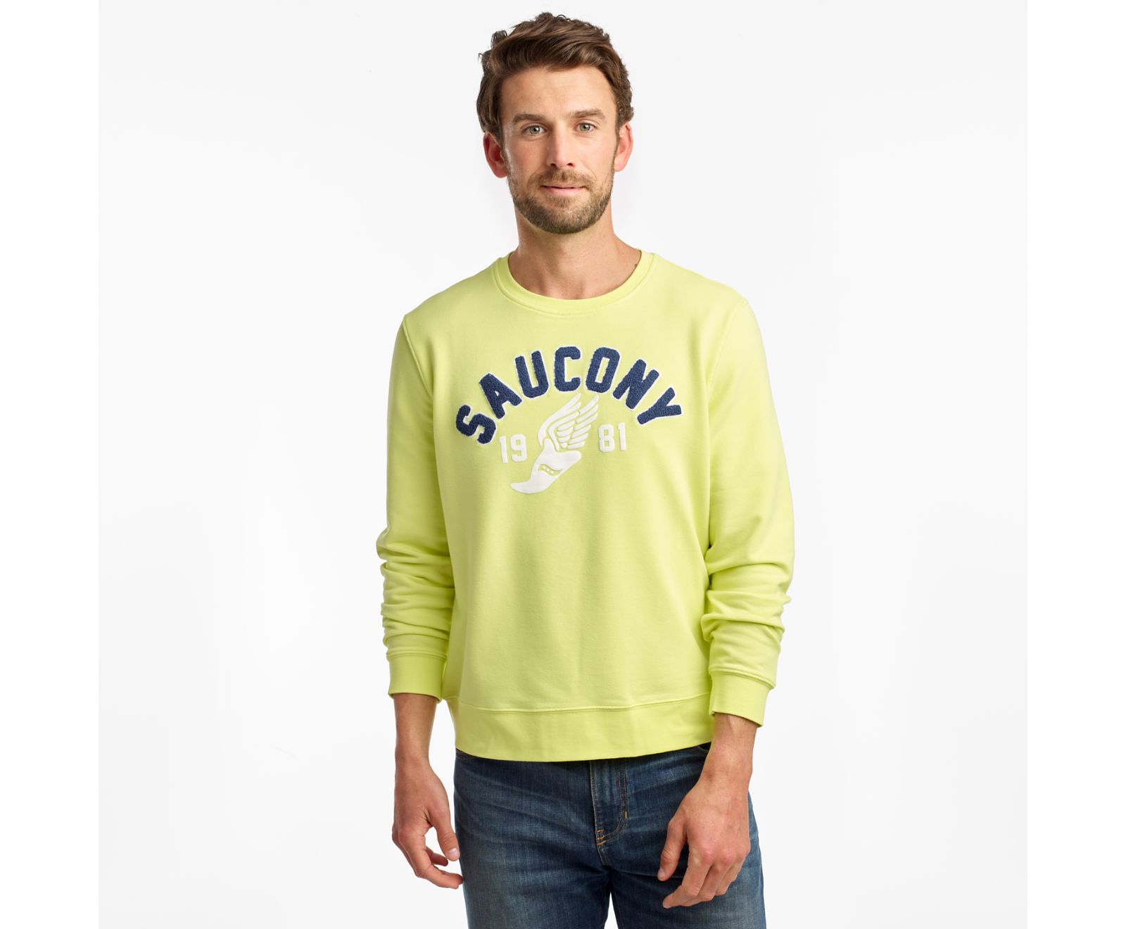 Pánské Košile Saucony Rested Crewneck Oranžové Světle Zelene | 8365-ZGALV