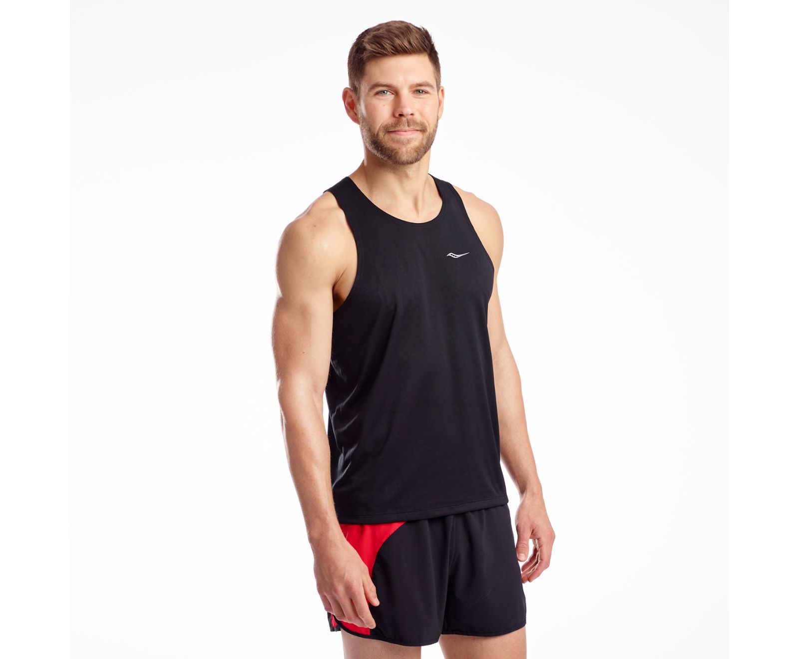 Pánské Tílko Saucony Stopwatch Singlet Černé | 0491-ARMZF